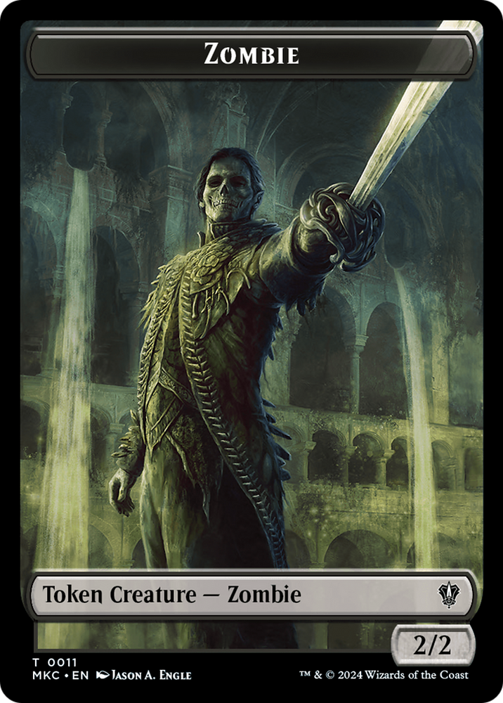 Copy // Zombie Double-Sided Token [Murders at Karlov Manor Commander Tokens] Magic: The Gathering
