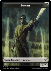 Copy // Zombie Double-Sided Token [Murders at Karlov Manor Commander Tokens] Magic: The Gathering