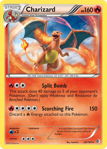 Charizard (20/149) (Cosmos Holo) (Blister Exclusive) [Black & White: Boundaries Crossed] Pokémon