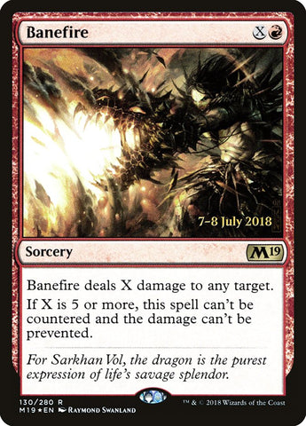 Banefire [Core Set 2019 Prerelease Promos] Magic: The Gathering