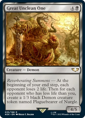 Great Unclean One [Warhammer 40,000] Magic: The Gathering