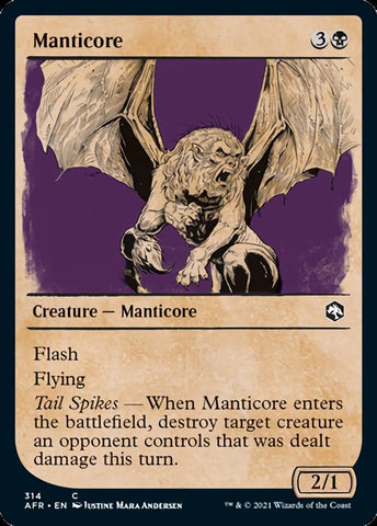 Manticore (Showcase) [Dungeons & Dragons: Adventures in the Forgotten Realms] Magic: The Gathering