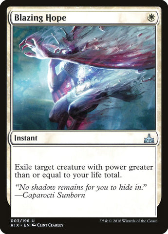 Blazing Hope [Rivals of Ixalan] Magic: The Gathering