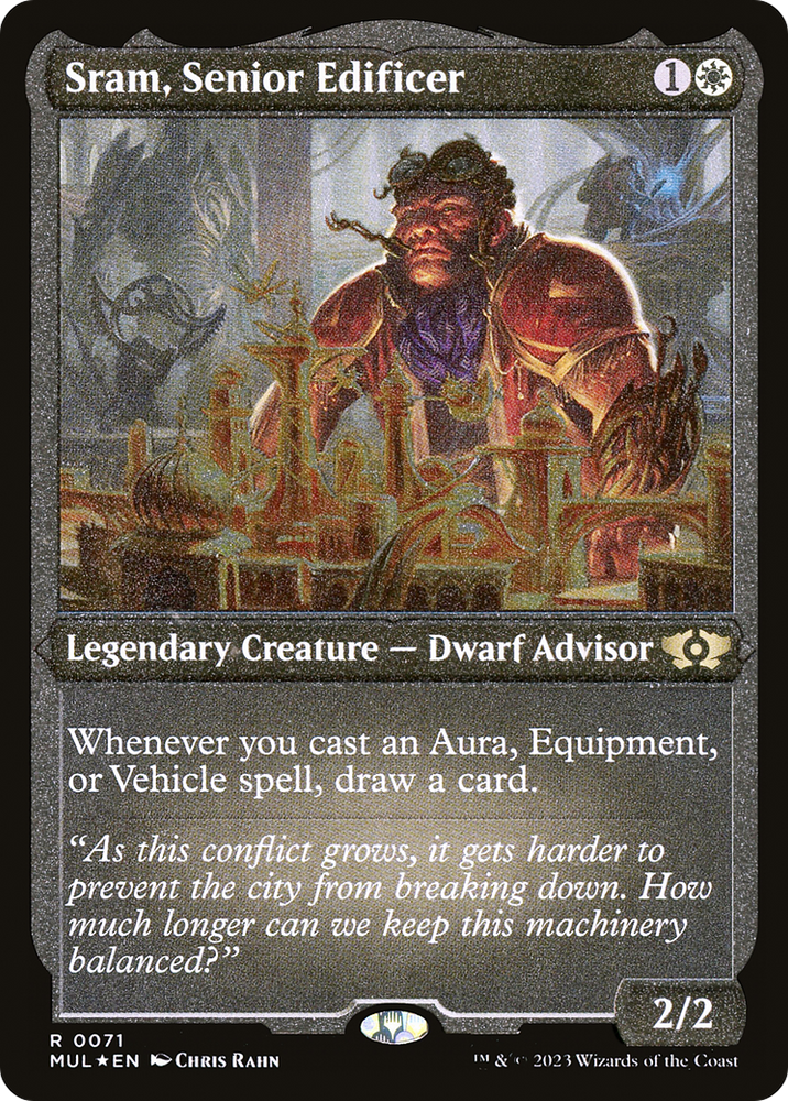 Sram, Senior Edificer (Foil Etched) [Multiverse Legends] Magic: The Gathering