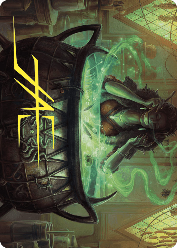 Agatha's Soul Cauldron Art Card (Gold-Stamped Signature) [Wilds of Eldraine Art Series] Magic: The Gathering