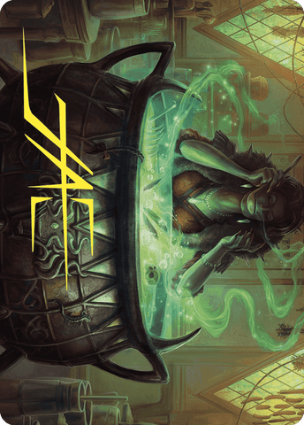Agatha's Soul Cauldron Art Card (Gold-Stamped Signature) [Wilds of Eldraine Art Series] Magic: The Gathering