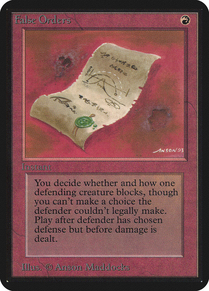 False Orders [Alpha Edition] Magic: The Gathering