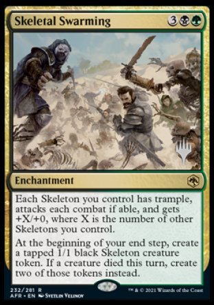 Skeletal Swarming (Promo Pack) [Dungeons & Dragons: Adventures in the Forgotten Realms Promos] Magic: The Gathering