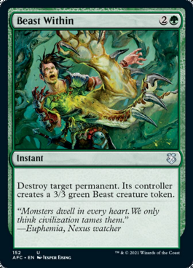 Beast Within [Dungeons & Dragons: Adventures in the Forgotten Realms Commander] Magic: The Gathering