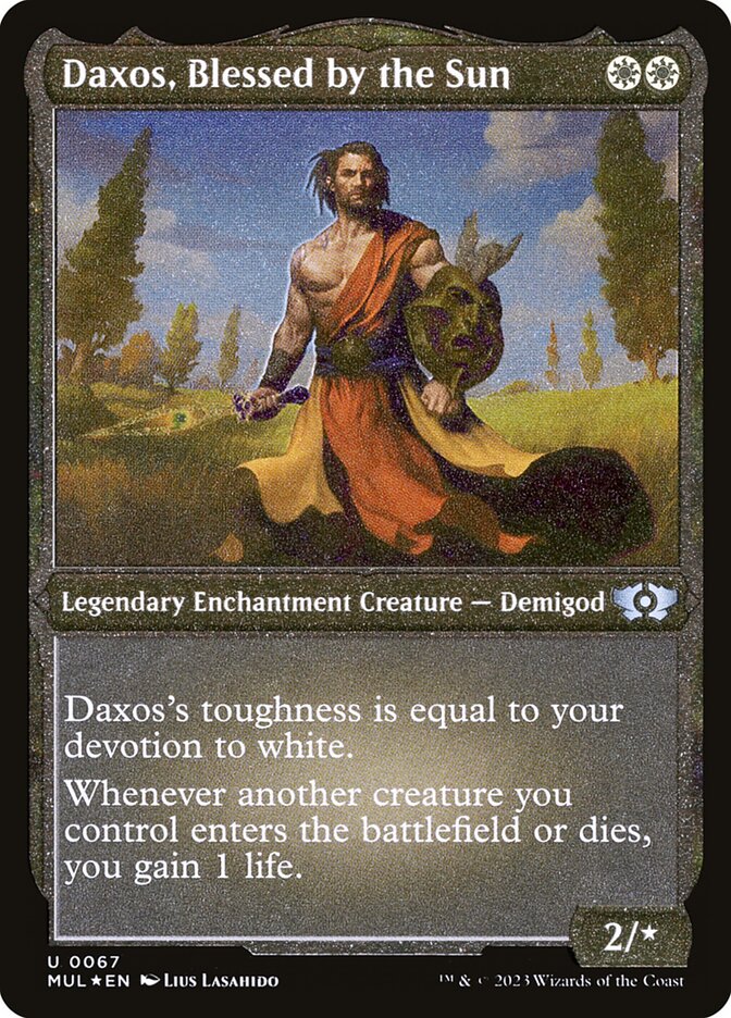 Daxos, Blessed by the Sun (Foil Etched) [Multiverse Legends] Magic: The Gathering