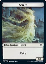 Spirit // Treasure Double-Sided Token [Commander 2020 Tokens] Magic: The Gathering