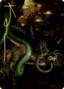 Saryth, the Viper's Fang Art Card (Gold-Stamped Signature) [Innistrad: Midnight Hunt Art Series] Magic: The Gathering