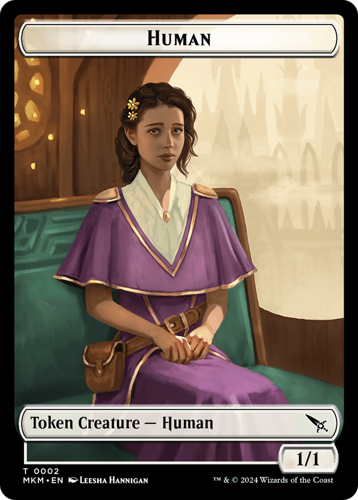 Human // Soldier Double-Sided Token [Murders at Karlov Manor Commander Tokens] Magic: The Gathering