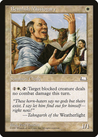 Benalish Missionary [Weatherlight] Magic: The Gathering