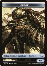 Horror // Zombie Double-Sided Token [Commander Legends Tokens] Magic: The Gathering
