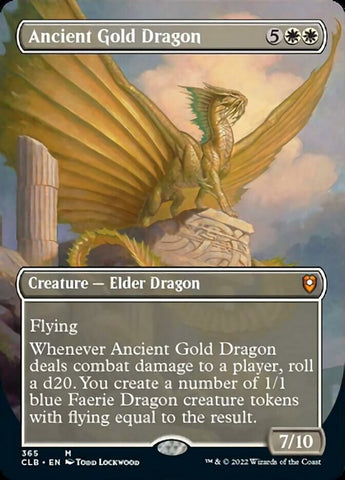 Ancient Gold Dragon (Borderless Alternate Art) [Commander Legends: Battle for Baldur's Gate] Magic: The Gathering