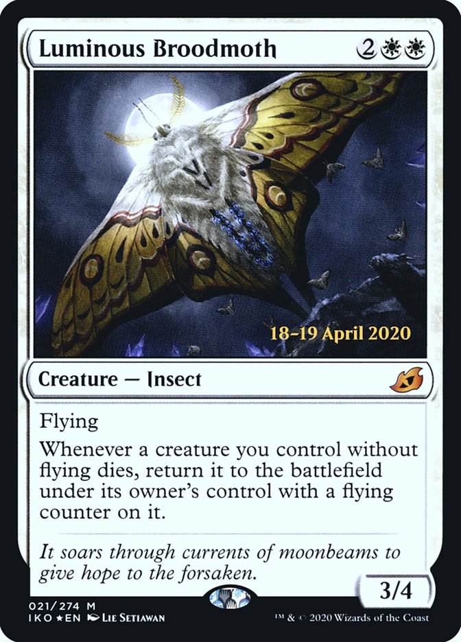 Luminous Broodmoth [Ikoria: Lair of Behemoths Prerelease Promos] Magic: The Gathering