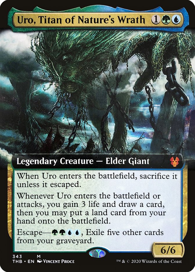 Uro, Titan of Nature's Wrath (Extended Art) [Theros Beyond Death] Magic: The Gathering
