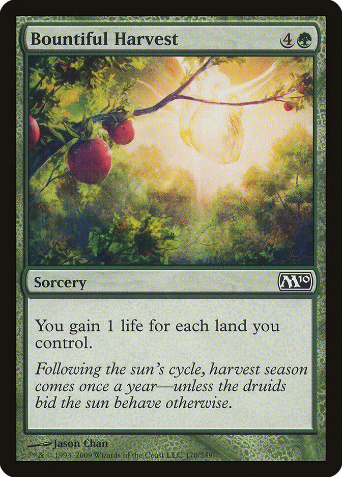Bountiful Harvest [Magic 2010] Magic: The Gathering