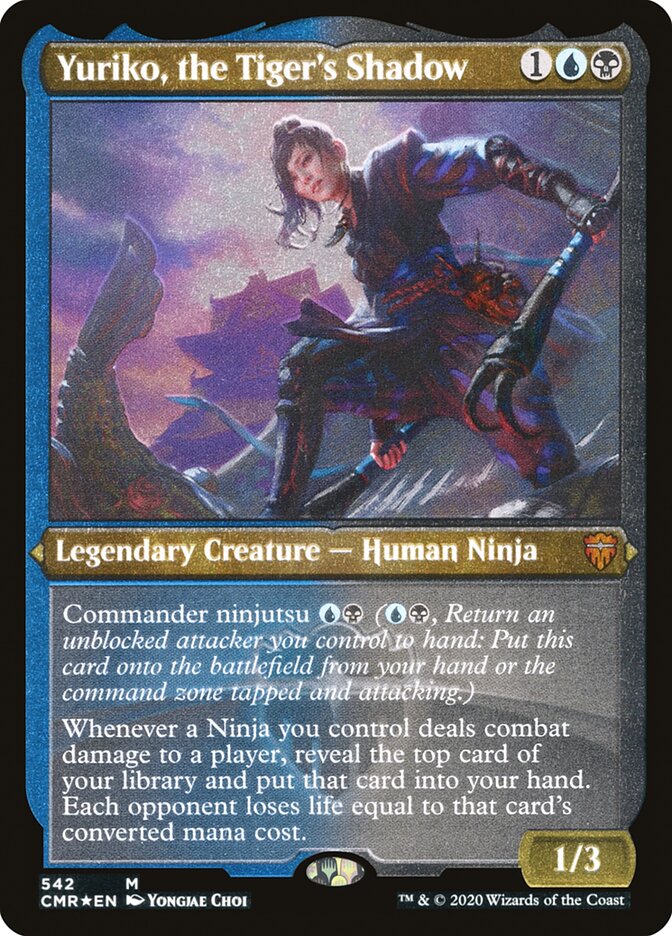 Yuriko, the Tiger's Shadow (Etched) [Commander Legends] Magic: The Gathering
