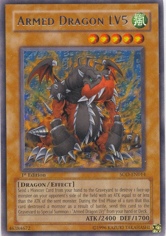 Armed Dragon LV5 [SOD-EN014] Rare Yu-Gi-Oh!