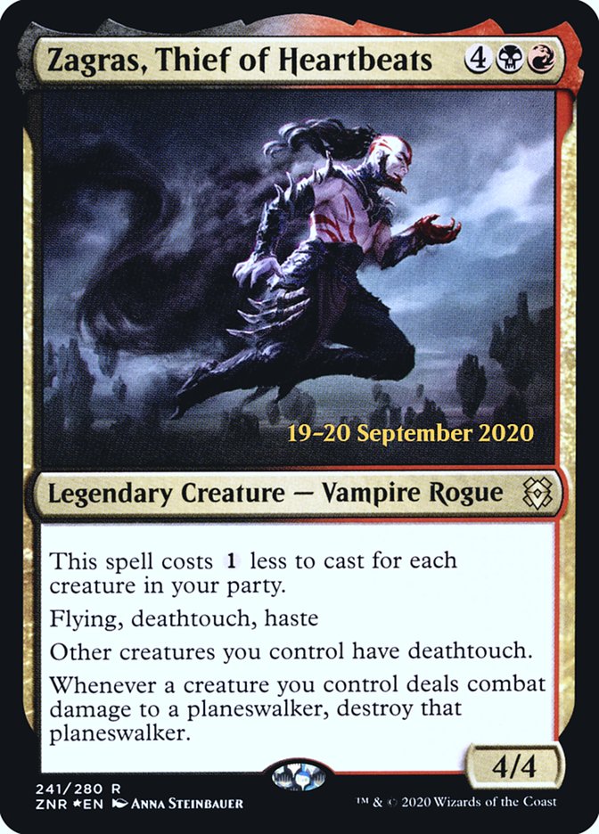 Zagras, Thief of Heartbeats [Zendikar Rising Prerelease Promos] Magic: The Gathering