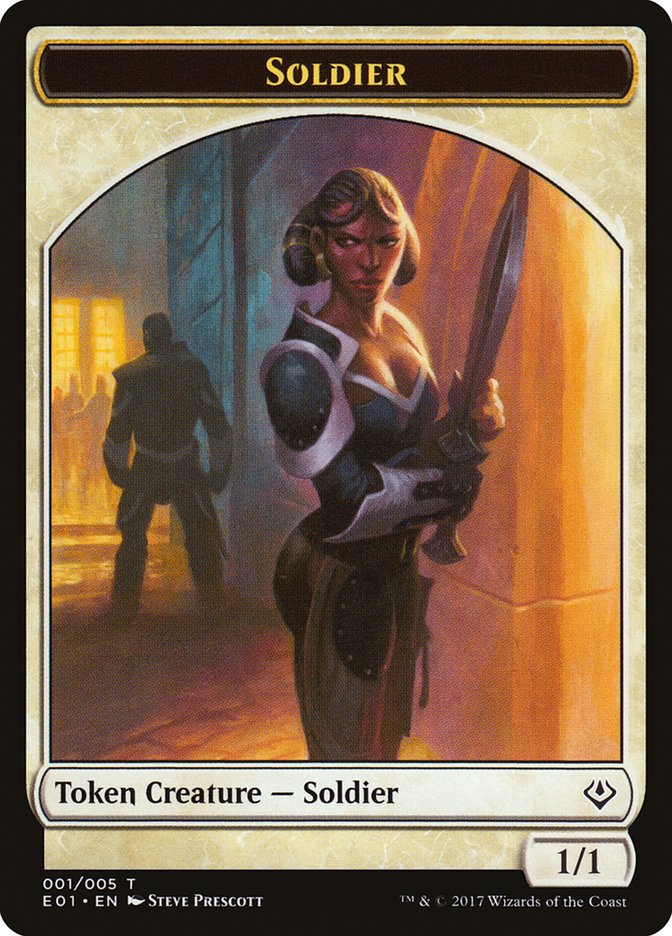 Beast (005) // Soldier Double-Sided Token [Archenemy: Nicol Bolas Tokens] Magic: The Gathering
