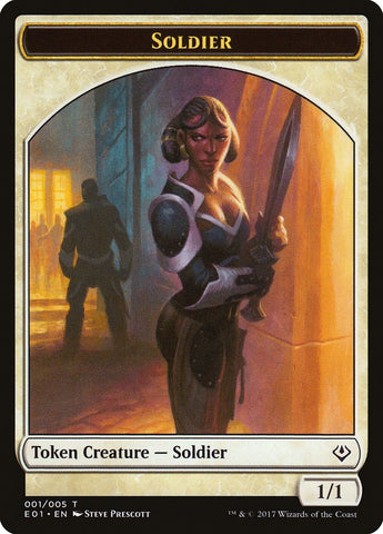 Beast (005) // Soldier Double-Sided Token [Archenemy: Nicol Bolas Tokens] Magic: The Gathering