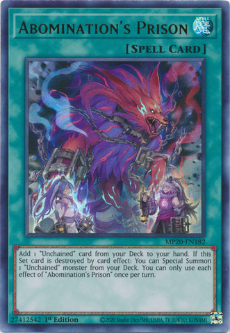Abomination's Prison [MP20-EN182] Ultra Rare Yu-Gi-Oh!
