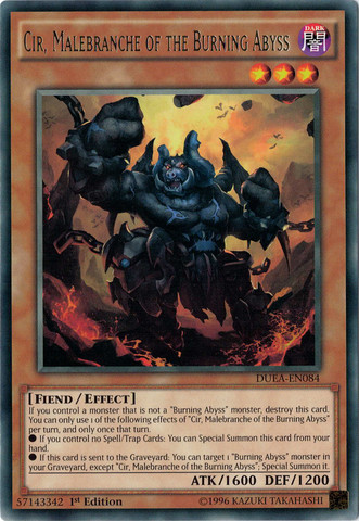 Cir, Malebranche of the Burning Abyss [DUEA-EN084] Rare Yu-Gi-Oh!