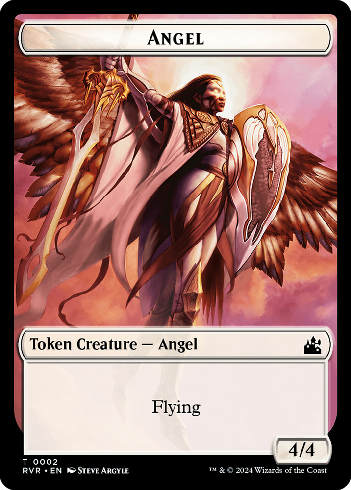 Angel Token (0002) [Ravnica Remastered Tokens] Magic: The Gathering