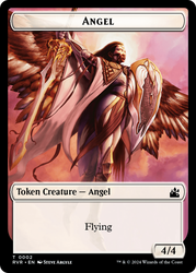Bird // Angel (0002) Double-Sided Token [Ravnica Remastered Tokens] Magic: The Gathering