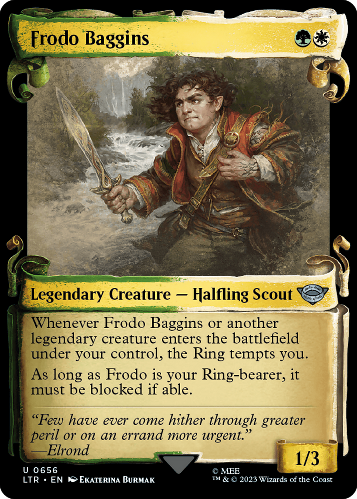 Frodo Baggins [The Lord of the Rings: Tales of Middle-Earth Showcase Scrolls] Magic: The Gathering