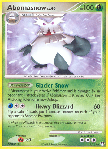 Abomasnow (19/123) [Diamond & Pearl: Mysterious Treasures] Pokémon
