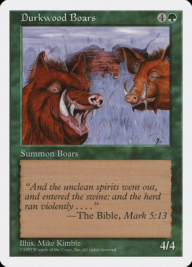 Durkwood Boars [Fifth Edition] Magic: The Gathering