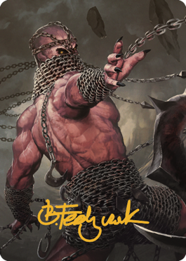 Chain Devil Art Card (Gold-Stamped Signature) [Commander Legends: Battle for Baldur's Gate Art Series] Magic: The Gathering