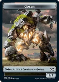 Golem // Thopter (008) Double-Sided Token [Double Masters Tokens] Magic: The Gathering