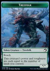 Clue // Treefolk Double-Sided Token [Innistrad: Midnight Hunt Tokens] Magic: The Gathering