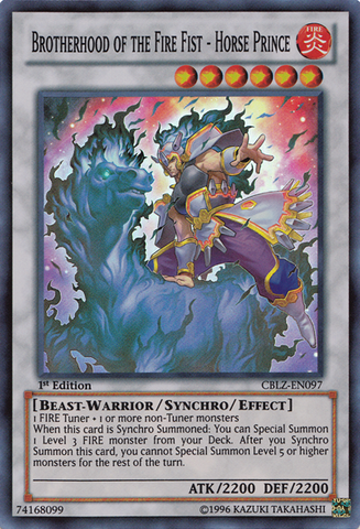 Brotherhood of the Fire Fist - Horse Prince [CBLZ-EN097] Super Rare Yu-Gi-Oh!