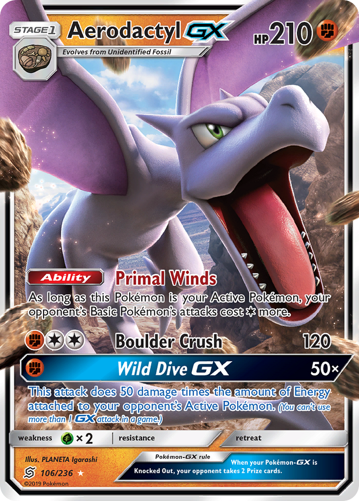 Aerodactyl GX (106/236) [Sun & Moon: Unified Minds] Pokémon