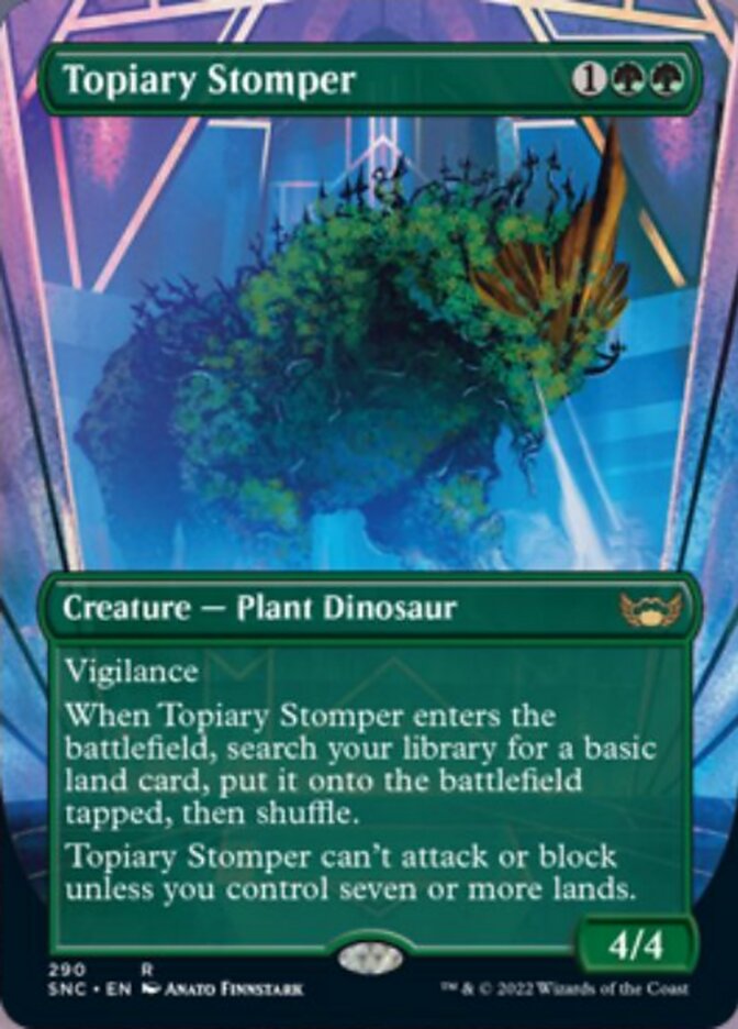 Topiary Stomper (Borderless Alternate Art) [Streets of New Capenna] Magic: The Gathering