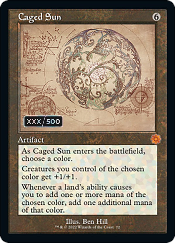 Caged Sun (Retro Schematic) (Serial Numbered) [The Brothers' War Retro Artifacts] Magic: The Gathering