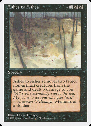Ashes to Ashes [Fourth Edition] Magic: The Gathering