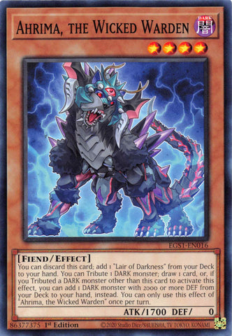 Ahrima, the Wicked Warden [EGS1-EN016] Common Yu-Gi-Oh!