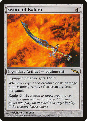 Sword of Kaldra [Mirrodin] Magic: The Gathering