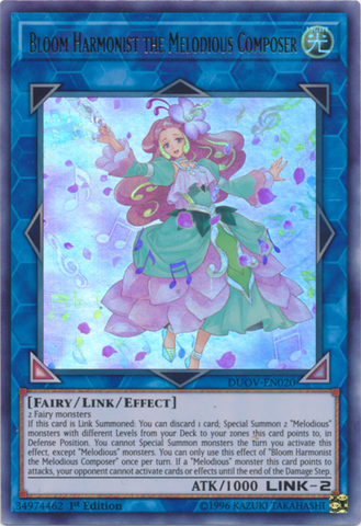 Bloom Harmonist the Melodious Composer [DUOV-EN020] Ultra Rare Yu-Gi-Oh!