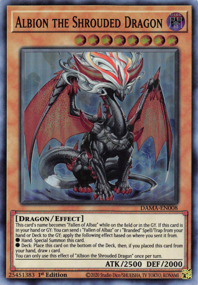 Albion the Shrouded Dragon [DAMA-EN008] Super Rare Yu-Gi-Oh!