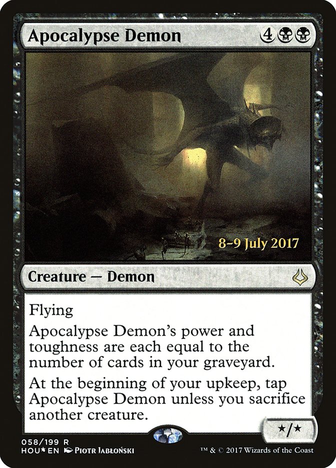 Apocalypse Demon [Hour of Devastation Prerelease Promos] Magic: The Gathering