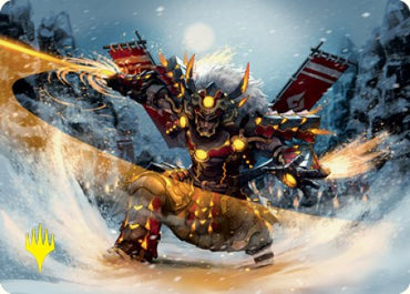 Asari Captain Art Card (Gold-Stamped Signature) [Kamigawa: Neon Dynasty Art Series] Magic: The Gathering