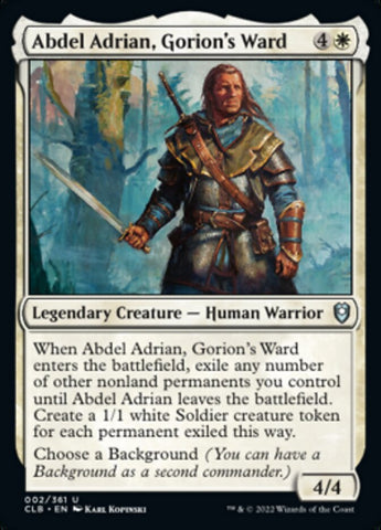 Abdel Adrian, Gorion's Ward [Commander Legends: Battle for Baldur's Gate] Magic: The Gathering